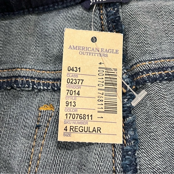 NWT American Eagle Outfitters AE Low Rise Jeggings Dark Indigo Wash 4R Stretch - Picture 10 of 16